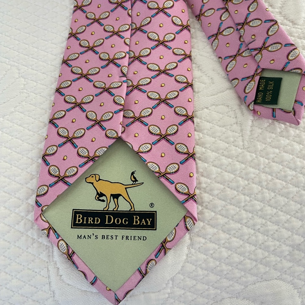 Bird Dog Bay Pink Tennis Tie